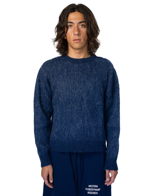 ALPACA SWEATER- NAVY