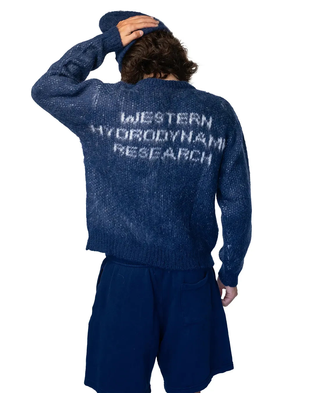ALPACA SWEATER- NAVY