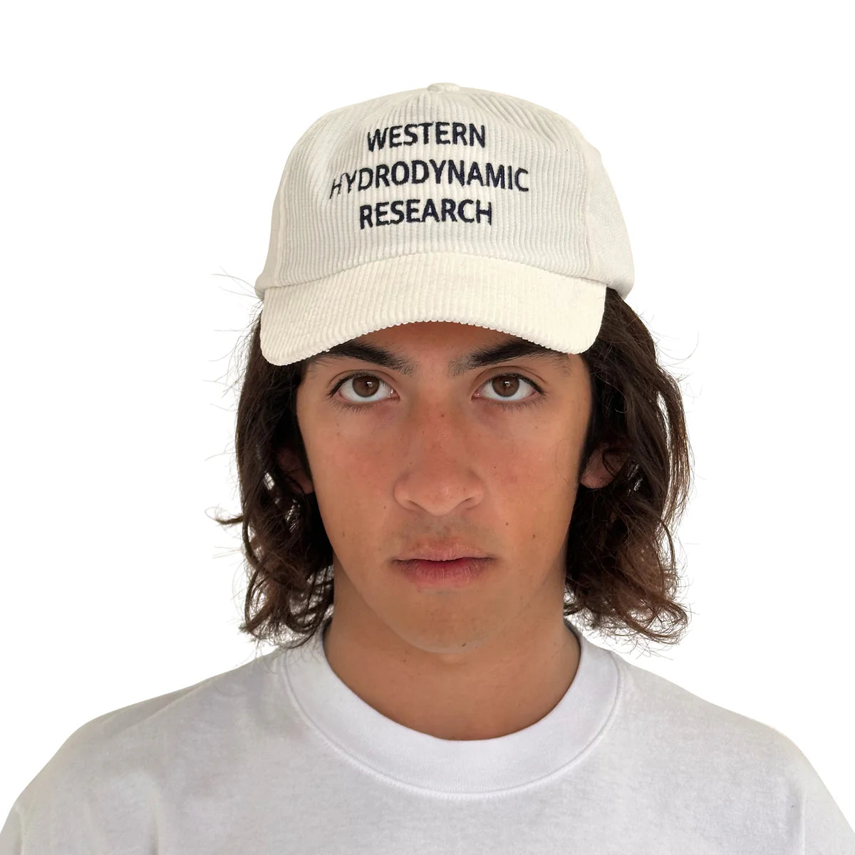 WHALE CORD HAT - WHT/NAV